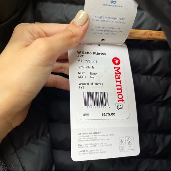 NWT Marmot Women's Echo FeatherlessJacket